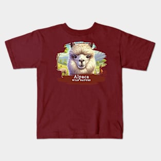 Alpaca - WILD NATURE - ALPACA - 2 Kids T-Shirt